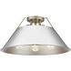 Orwell 3 Light 18.75 inch Aged Brass Flush Mount Ceiling Light in Chrome
