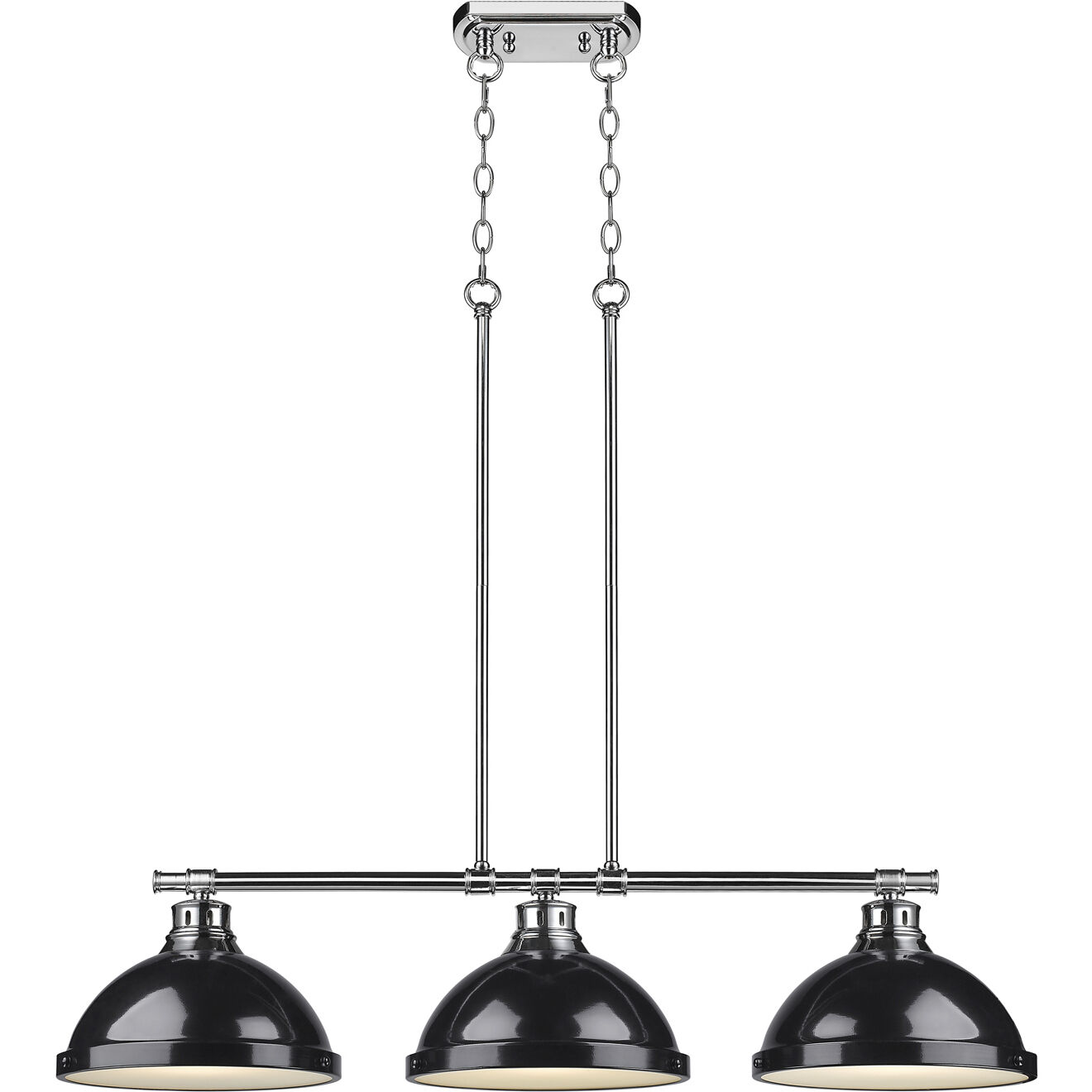 Yep Duncan Island Light Ceiling Light in Chrome, Black