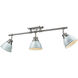 Duncan 3 Light 6.5 inch Pewter Semi-Flush Track Light Ceiling Light in Seafoam, Damp