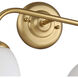 Dorinda 2 Light 16.25 inch Brushed Champagne Bronze Vanity Light Wall Light