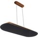 Faroe Linear Pendant Ceiling Light in Coffee/Black