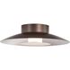 Luma LED 11.75 inch Coffee Silver Flush Mount Ceiling Light in French Gold