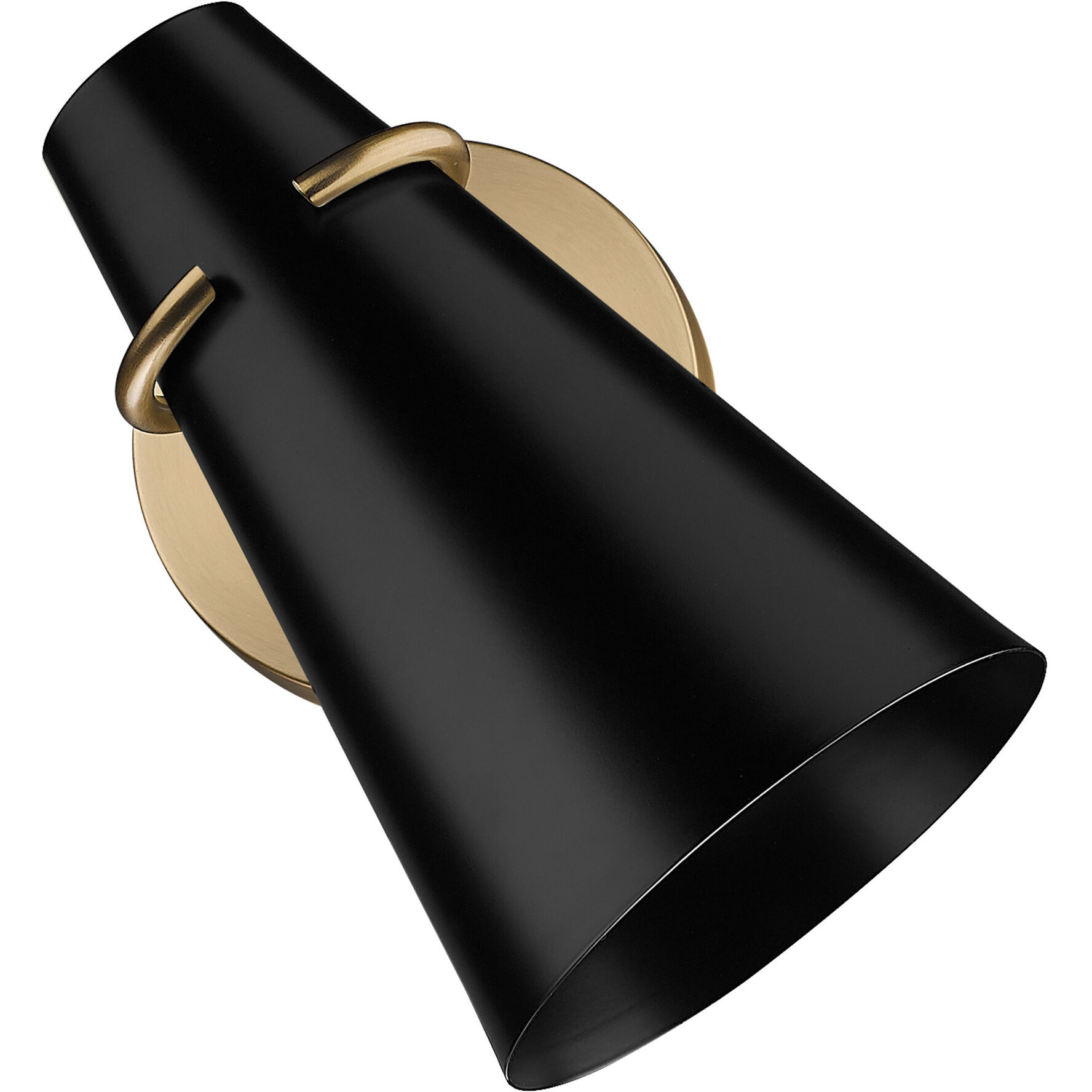 Reeva 1 Light 5.13 inch Modern Brass Wall Sconce Wall Light in Matte Black