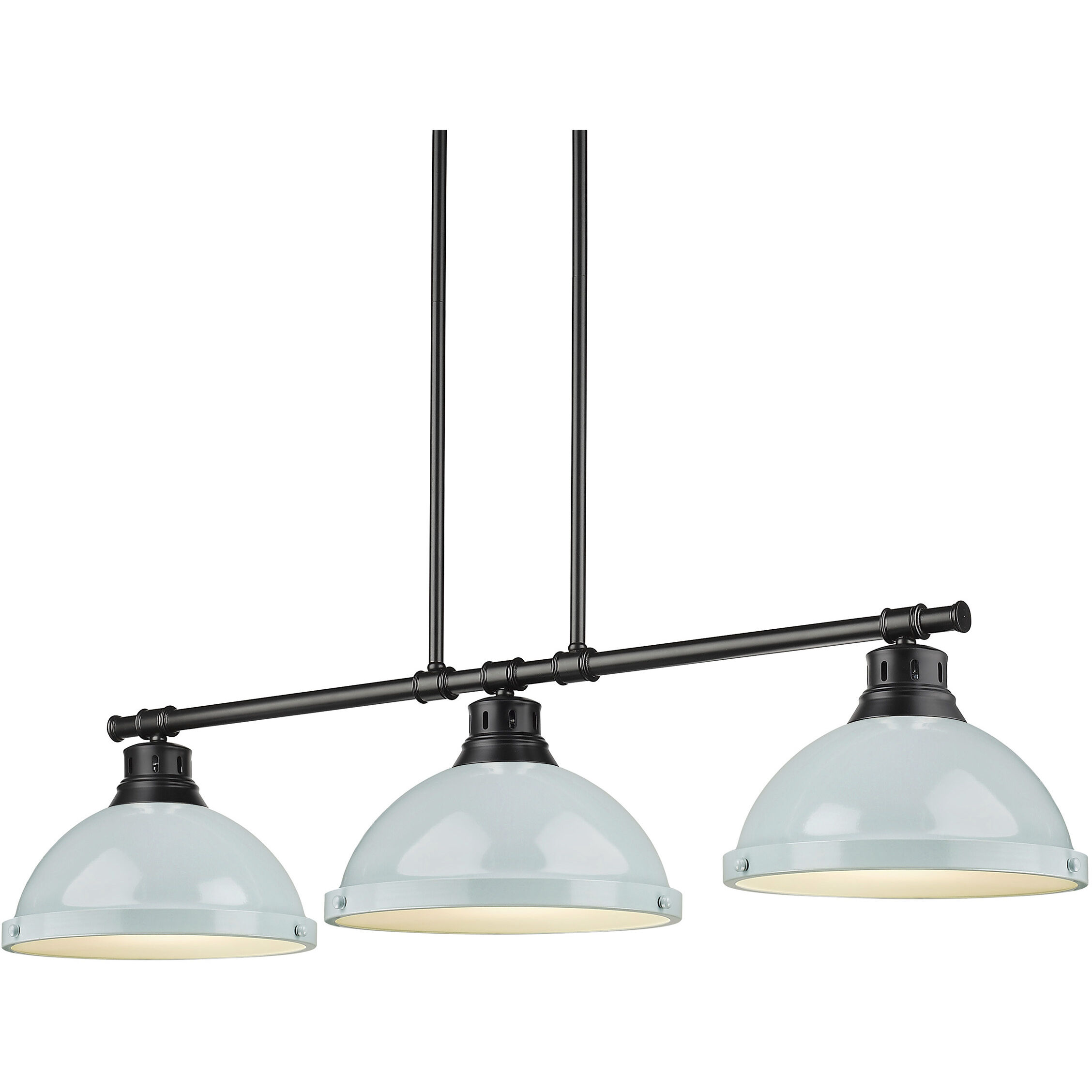 Yep Duncan Island Light Ceiling Light in Matte Black, Seafoam