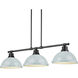 Yep Duncan Island Light Ceiling Light in Matte Black, Seafoam