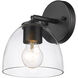 Roxie 1 Light 6.25 inch Matte Black Semi-Flush Mount Ceiling Light