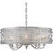 Joia 33.5 inch 60.00 watt Peruvian Silver Chandelier Ceiling Light, Large