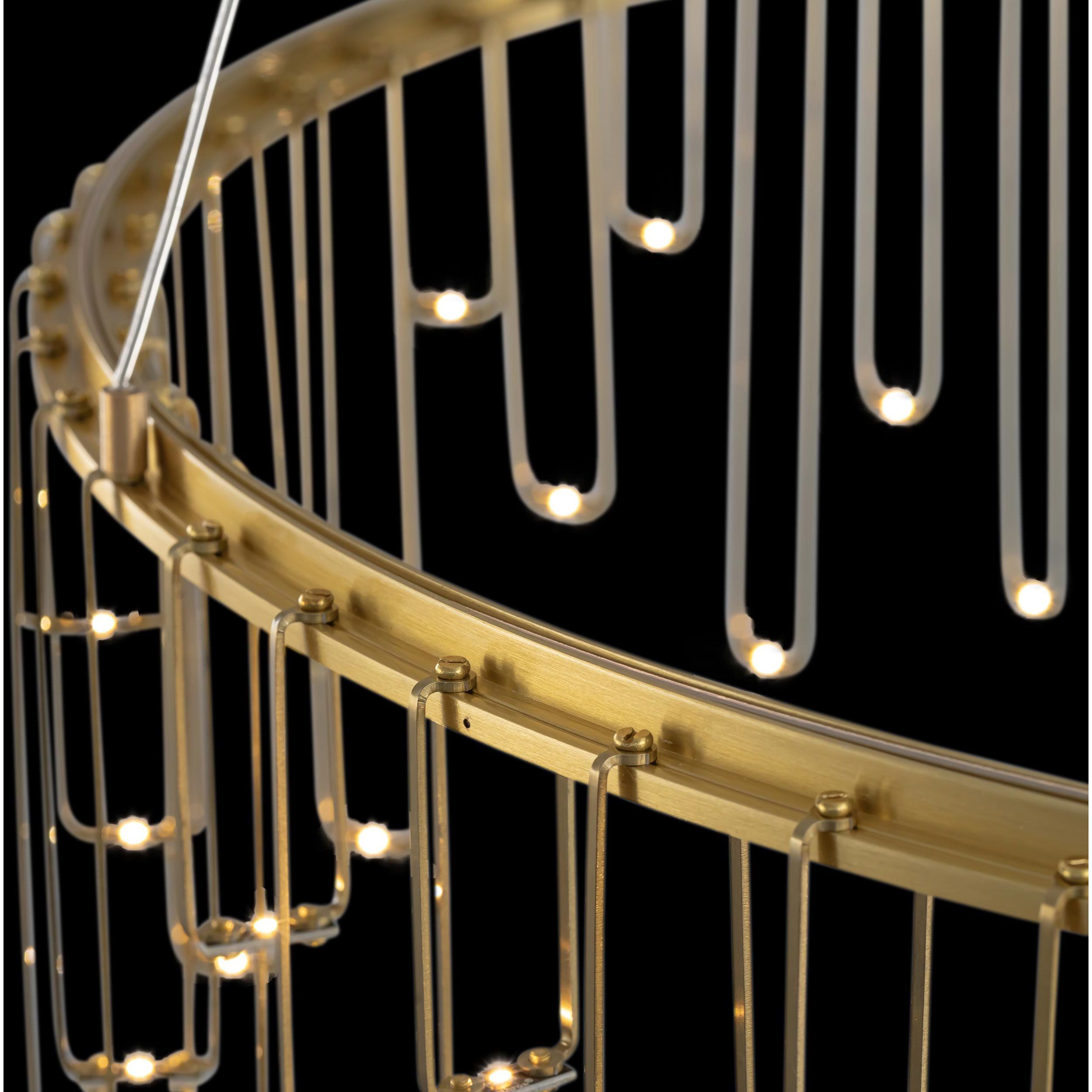 Lucerna 25.63 inch 29.46 watt Stainless Steel Gold Chandelier Ceiling Light