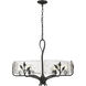 Calla 27.75 inch 60.00 watt Natural Black Chandelier Ceiling Light