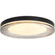 Ondulada LED 19.75 inch Sand Black Flush Mount Ceiling Light in Smoky Acrylic