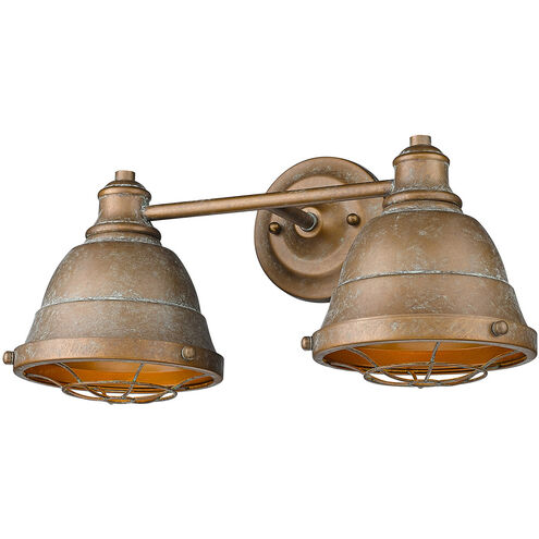 Bartlett 2 Light 17 inch Copper Patina Bath Vanity Wall Light