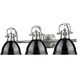 Yep Duncan Vanity Wall Light in Pewter, Black
