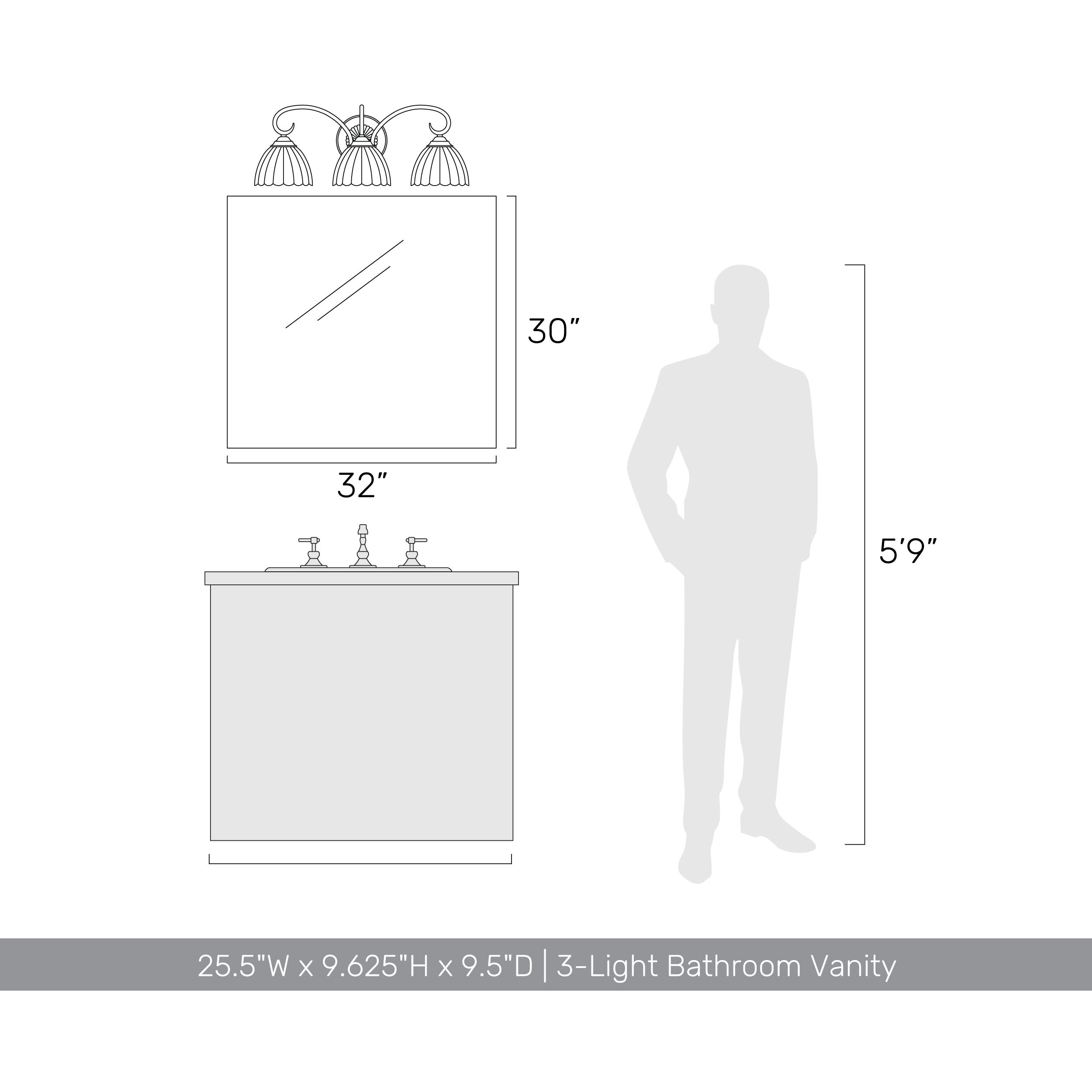 Audra Vanity Wall Light in Matte Black