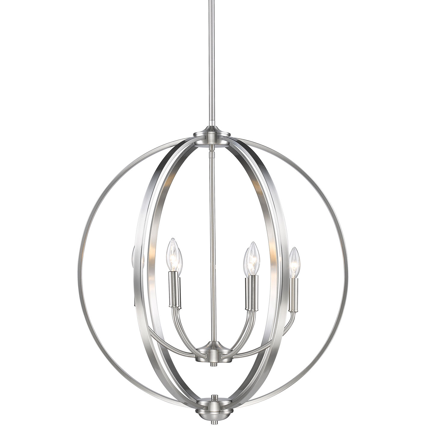 Colson 6 Light 26 inch Pewter Chandelier Ceiling Light in No Shade