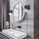 Hines 1 Light 8 inch Matte Black Bath Vanity Wall Light in Seeded Glass