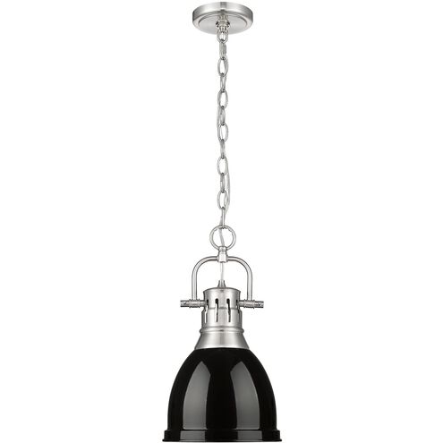Duncan 1 Light 8.88 inch Pewter Pendant Ceiling Light in Black, Small