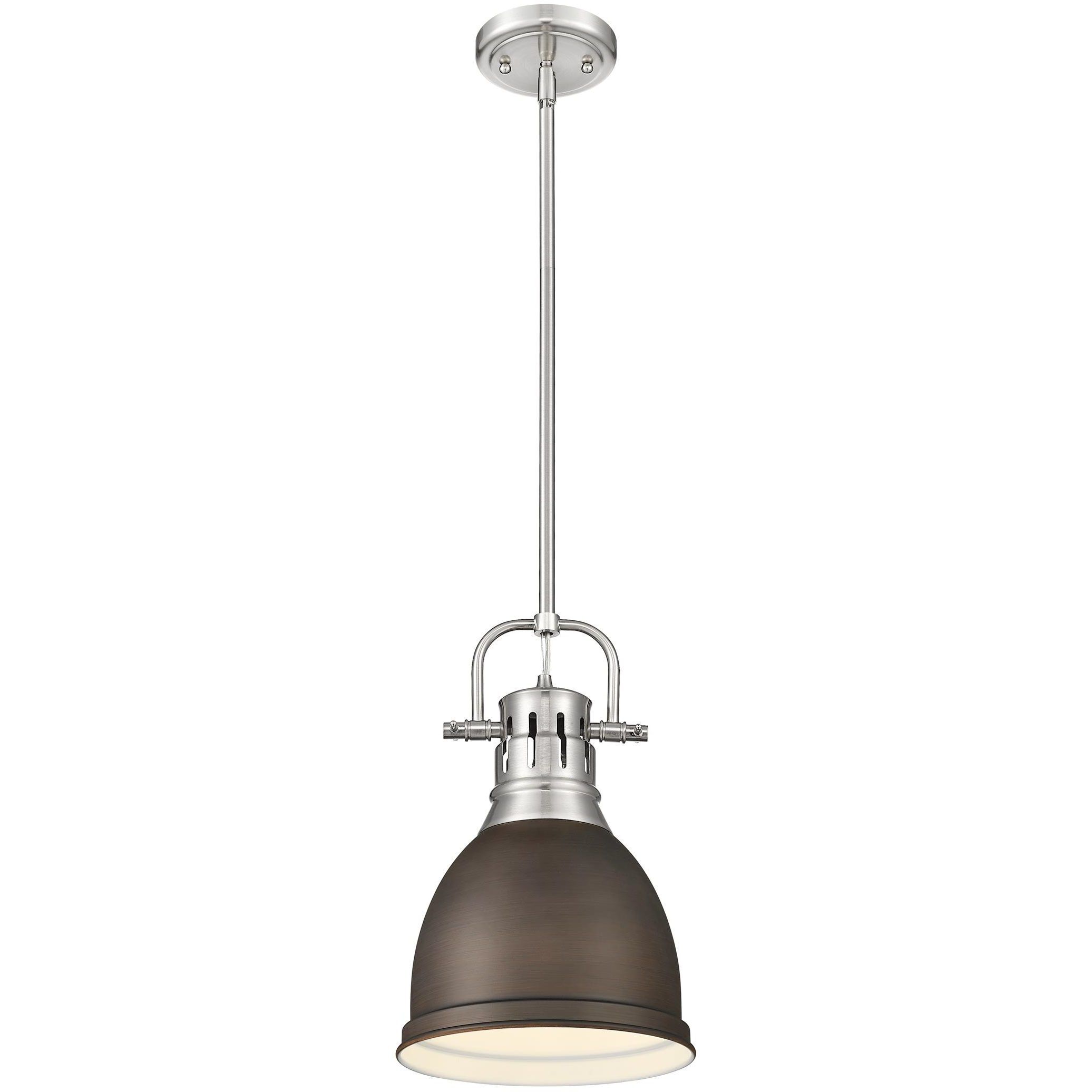 Yep Duncan 1 Light 8.88 inch Pewter Pendant Ceiling Light in Rubbed Bronze