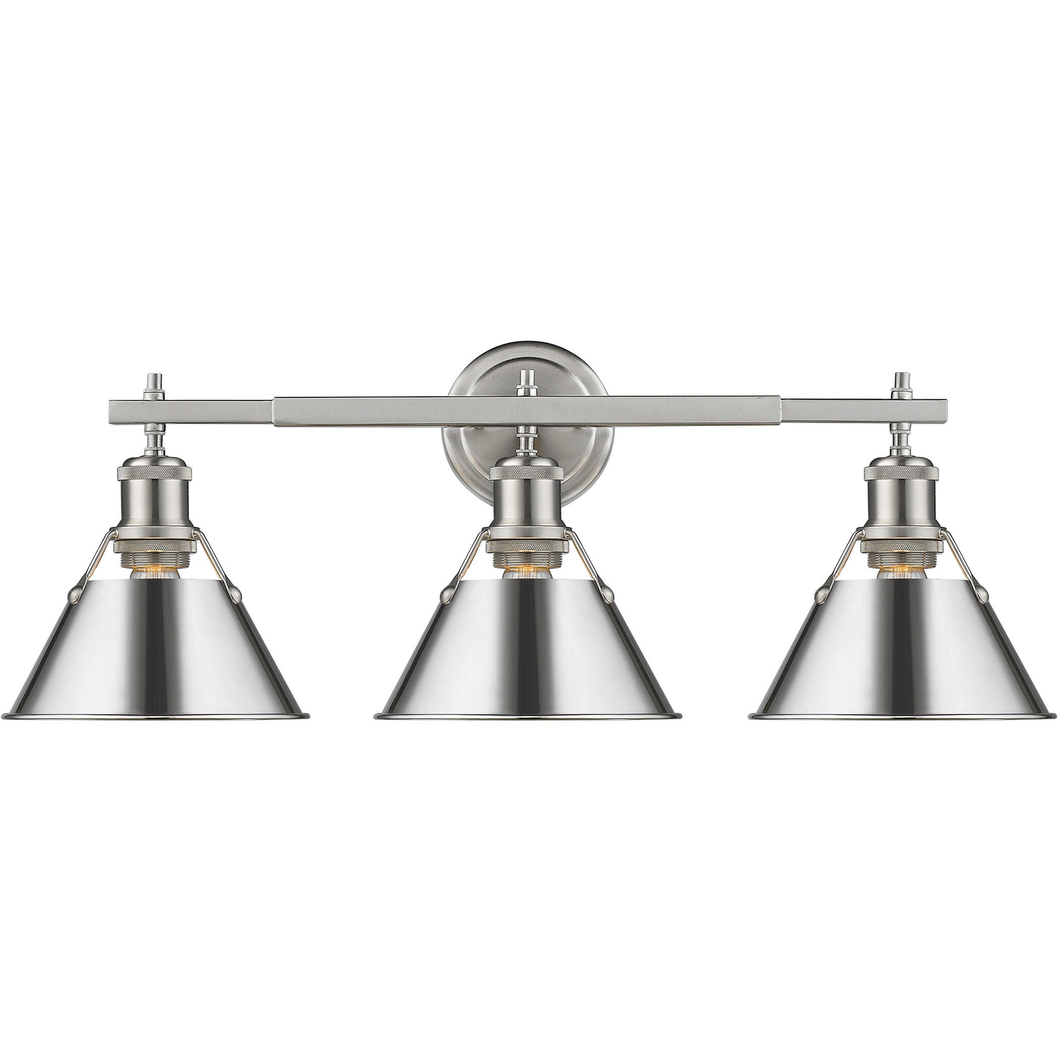 Yep Orwell Vanity Wall Light in Pewter, Chrome