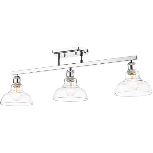 Golden Lighting Carver 3-Light Chrome Transitional Vanity Light Golden Lighting Carver 3-Light Chrome Transitional Vanity Light