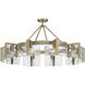 Aenon 10 Light 36 inch Brushed Champagne Brass Semi-Flush Mount Ceiling Light