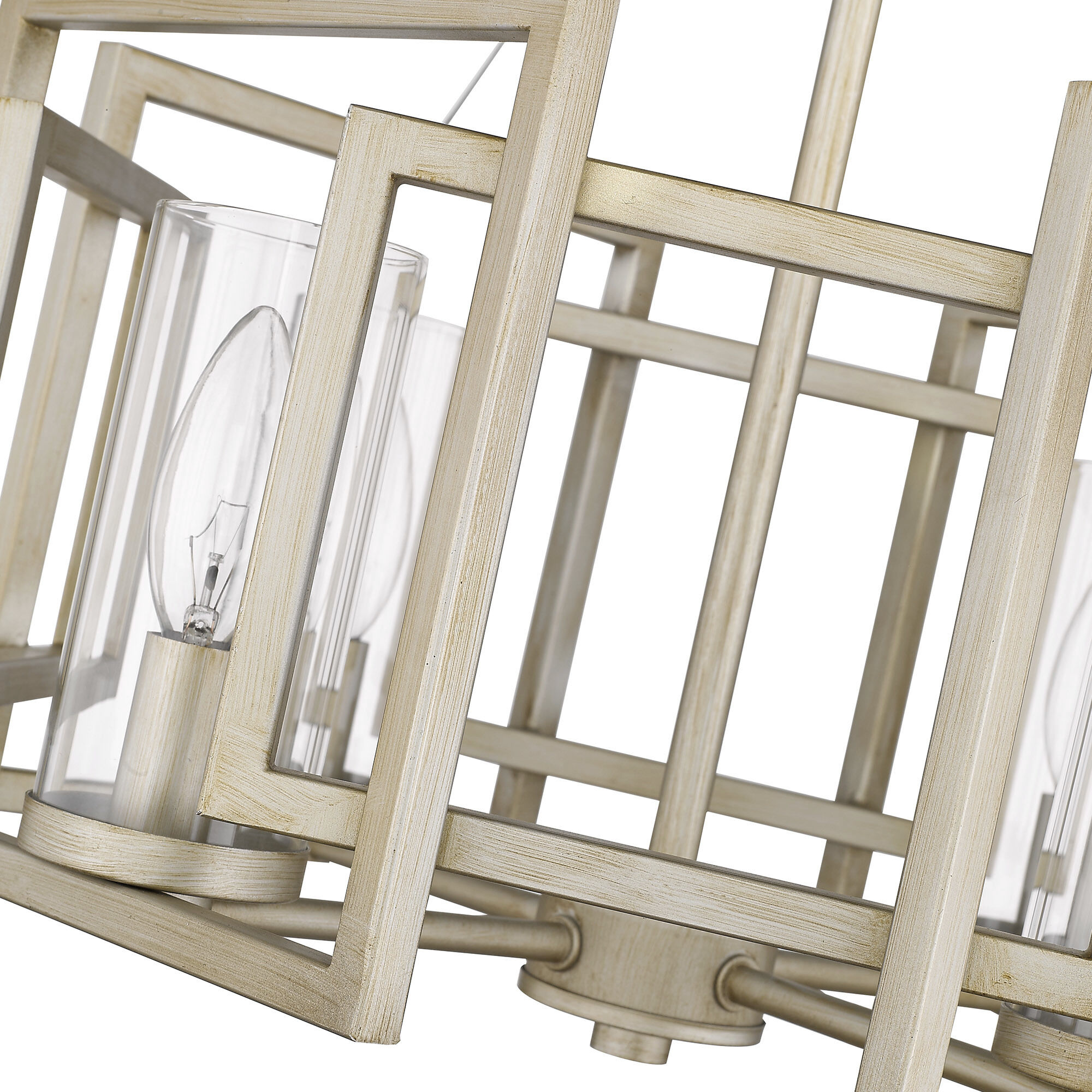 Marco 4 Light 16 inch White Gold Semi-Flush Mount Ceiling Light, Convertible