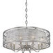 Joia 33.5 inch 60.00 watt Peruvian Silver Chandelier Ceiling Light, Large