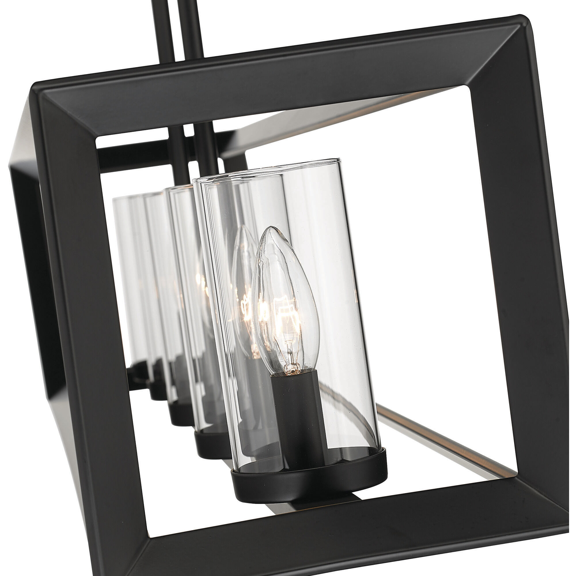 Smyth Island Light Ceiling Light in Matte Black, Clear Glass