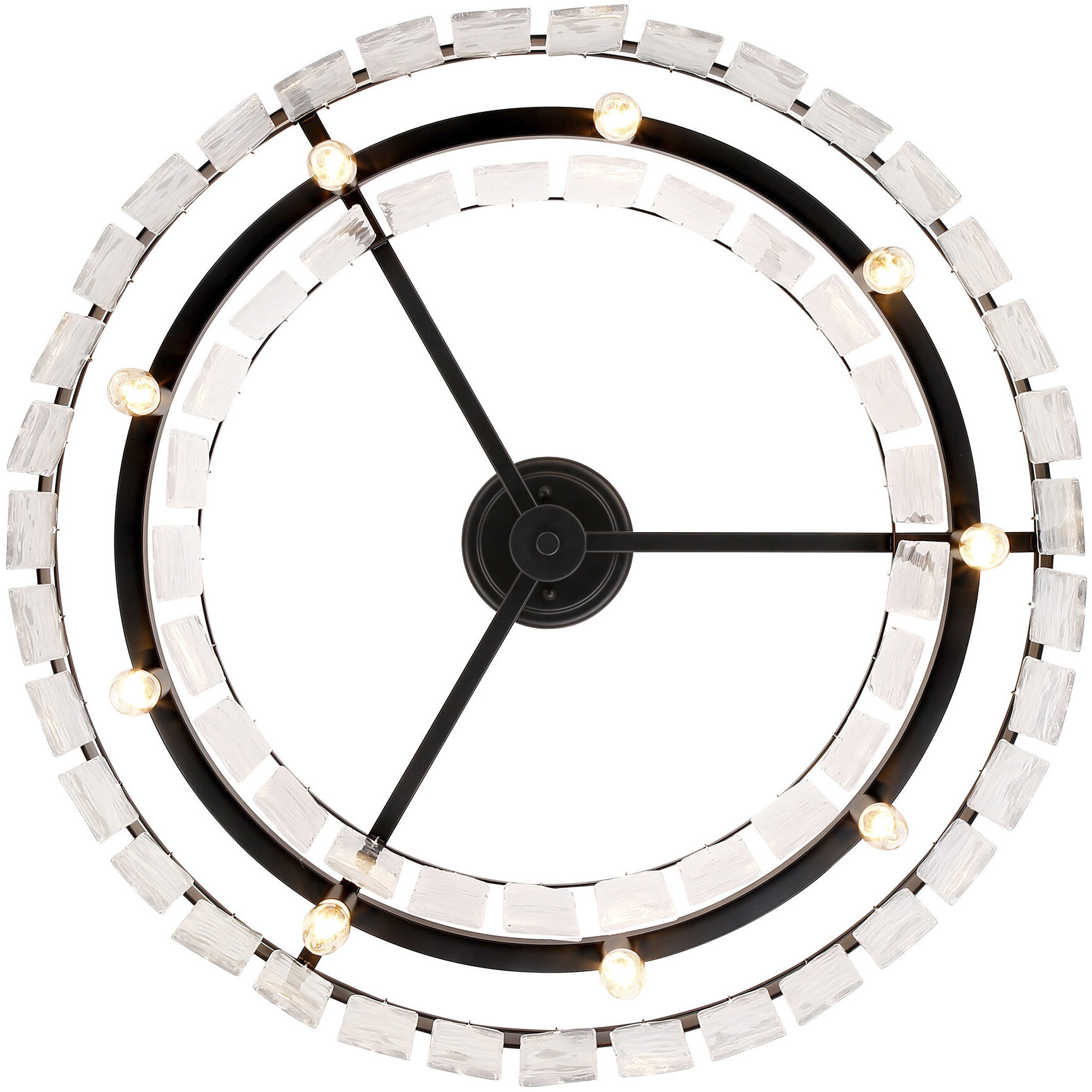 Ciara 9 Light 27 inch Matte Black Semi-Flush Mount Ceiling Light