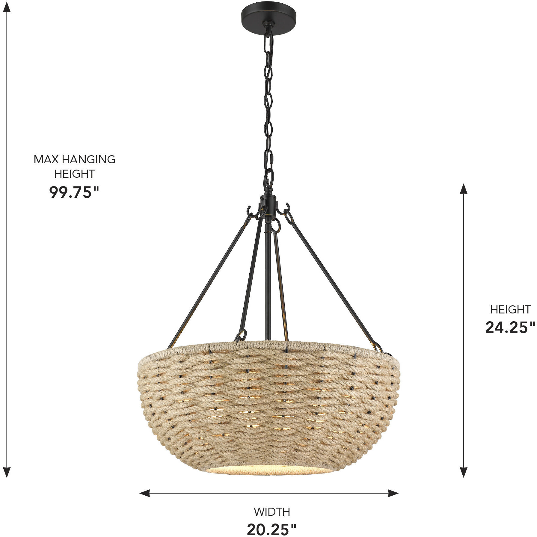 Hathaway 4 Light 20.25 inch Matte Black Pendant Ceiling Light