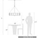 Marco 8 Light 35.38 inch White Gold Chandelier Ceiling Light, Large