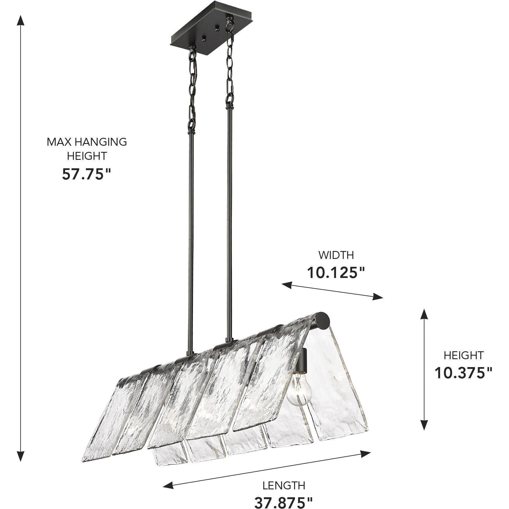 Serenity Island Light Ceiling Light in Matte Black