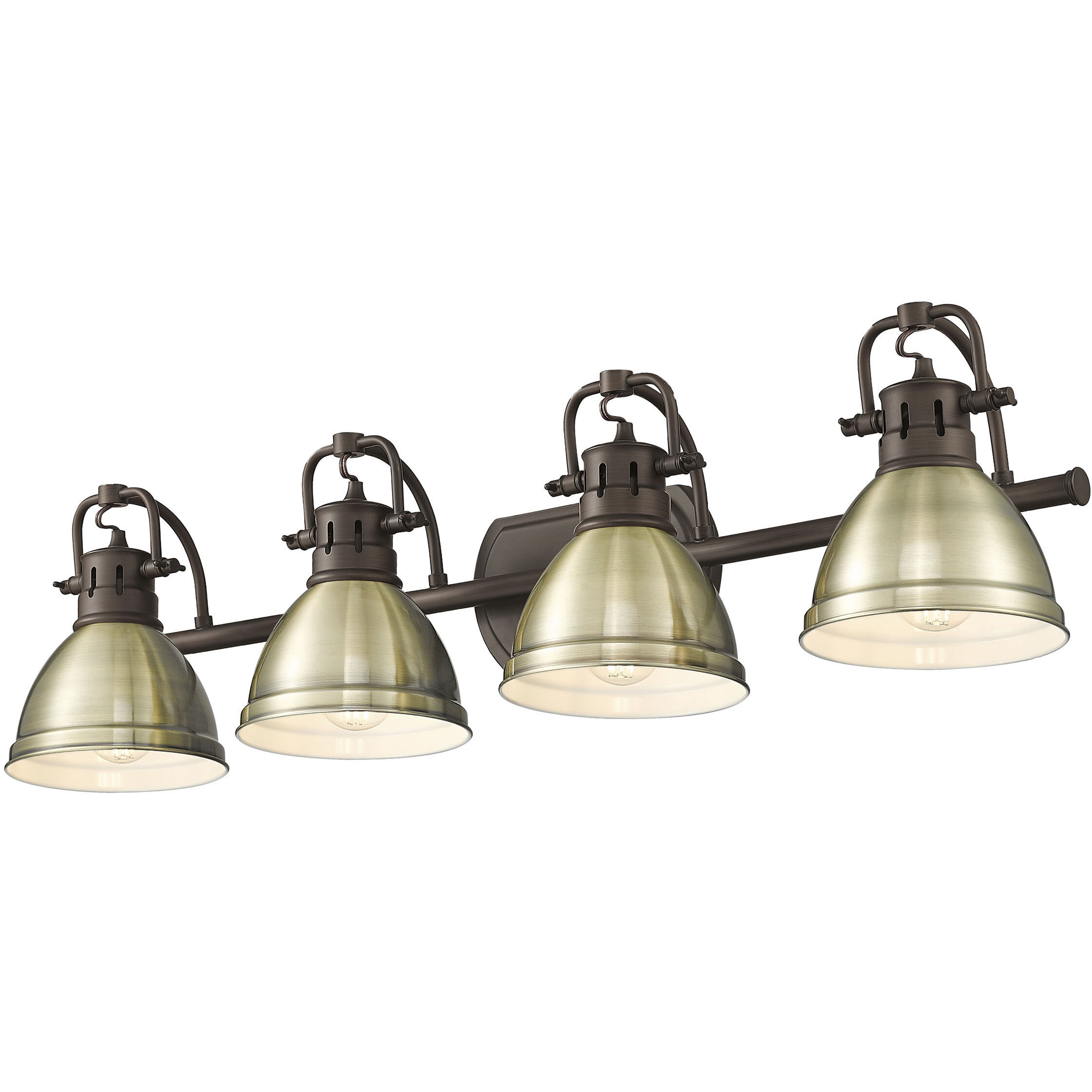 Yep Duncan Vanity Wall Light in Rubbed Bronze, Aged Brass