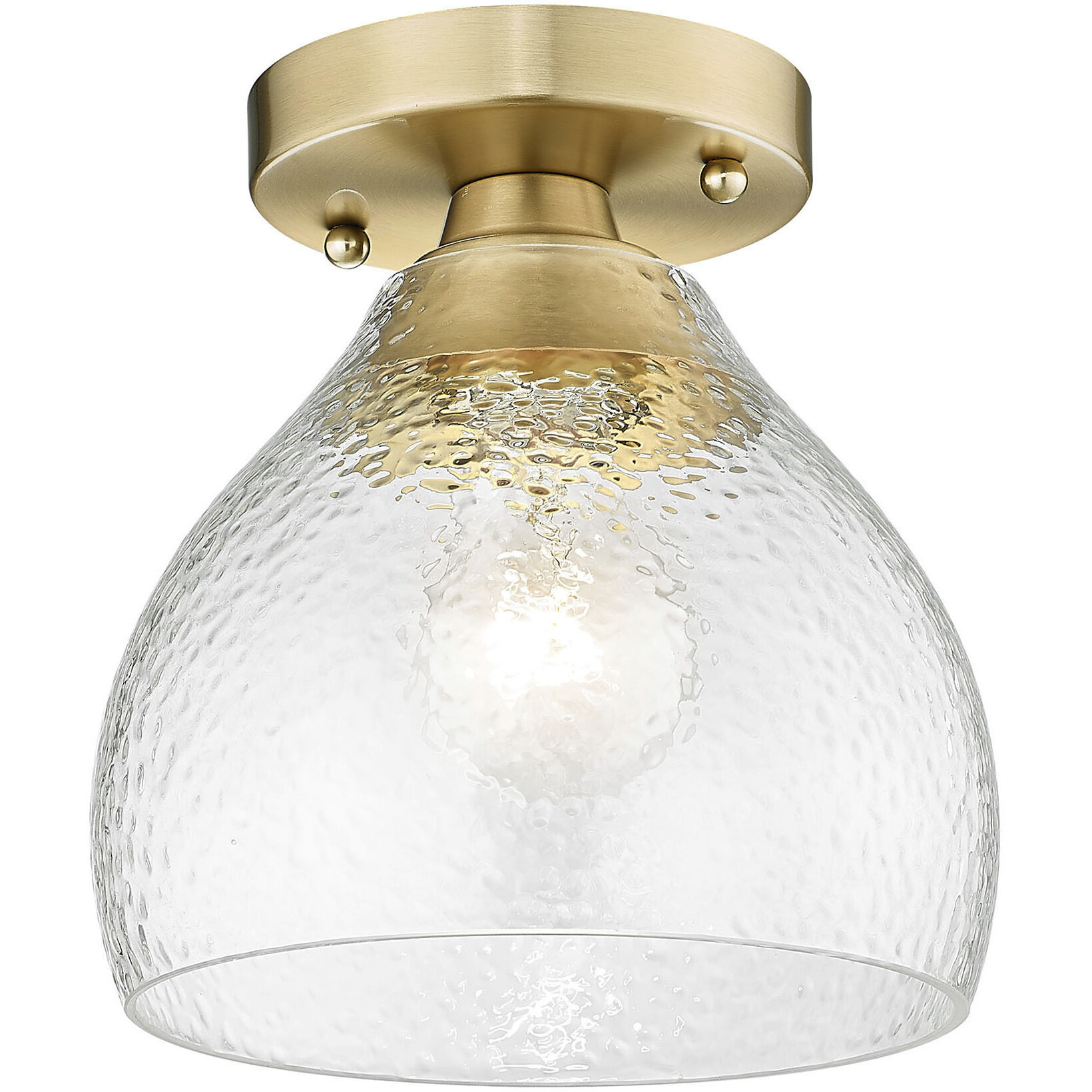 Ariella 1 Light 7.38 inch Brushed Champagne Brass Semi-Flush Mount Ceiling Light