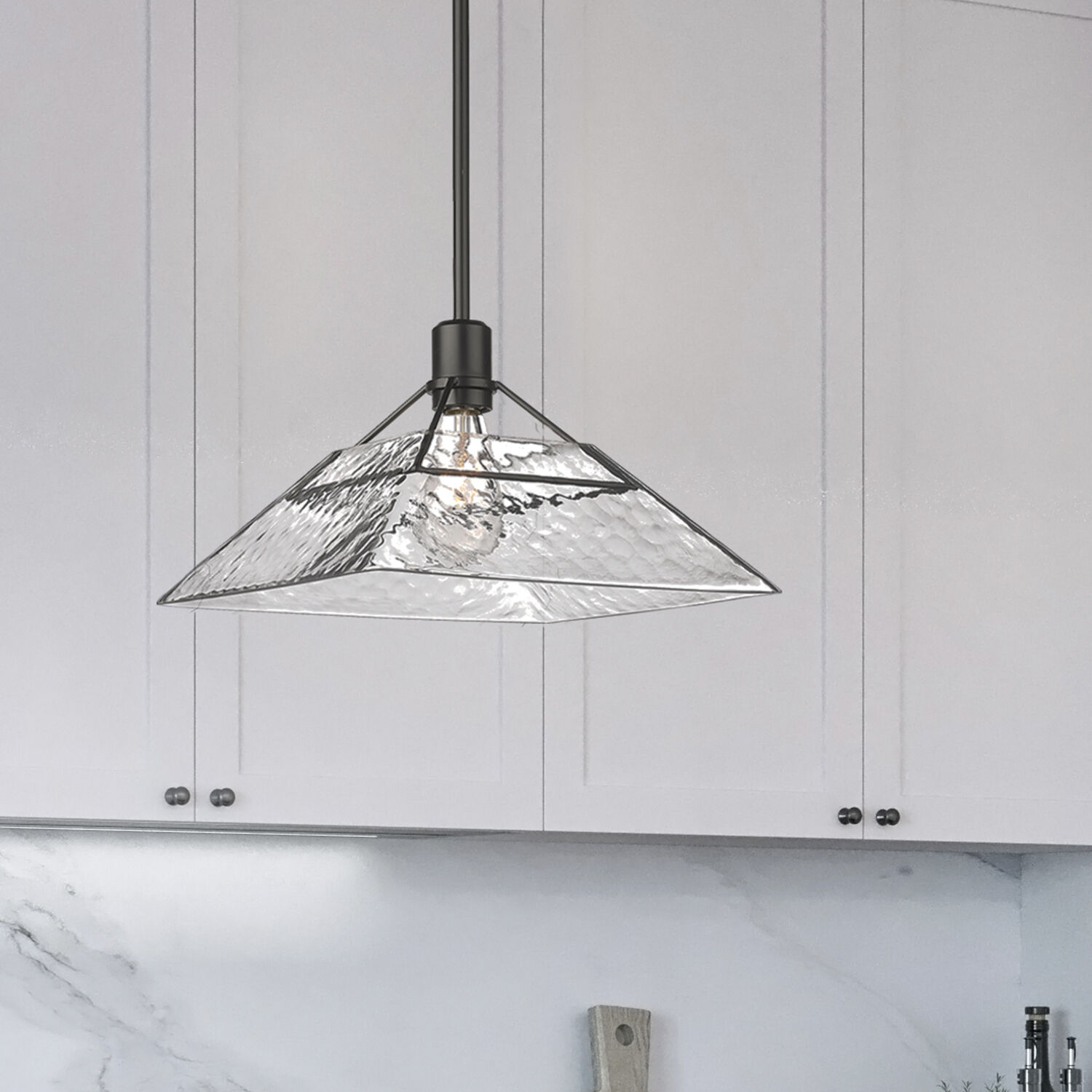 Kepler 1 Light 14 inch Matte Black Pendant Ceiling Light