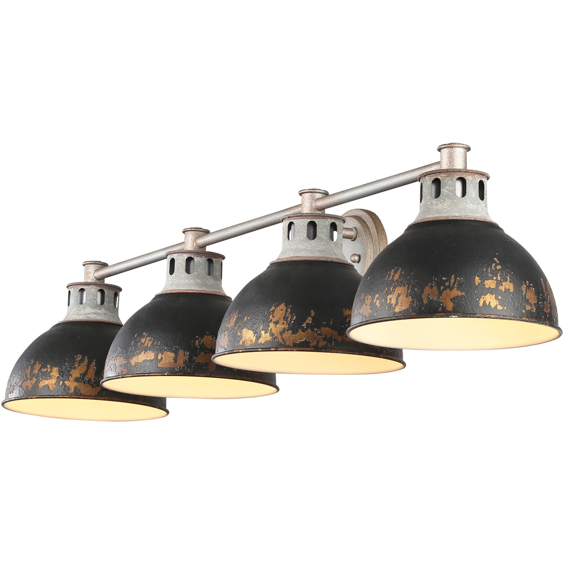 Kinsley Vanity Wall Light in Antique Black Iron