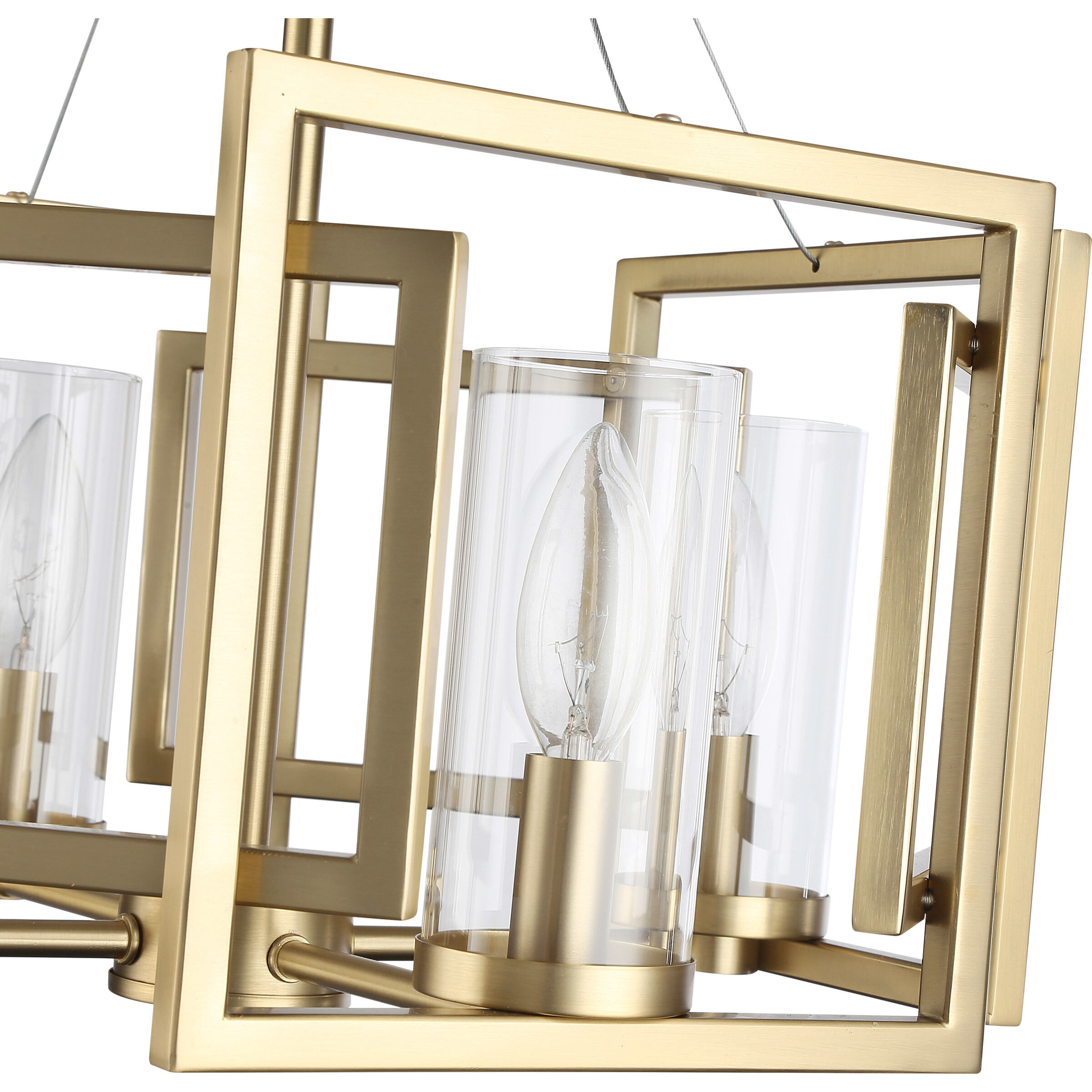 Marco 4 Light 16 inch Brushed Champagne Brass Semi-Flush Mount Ceiling Light