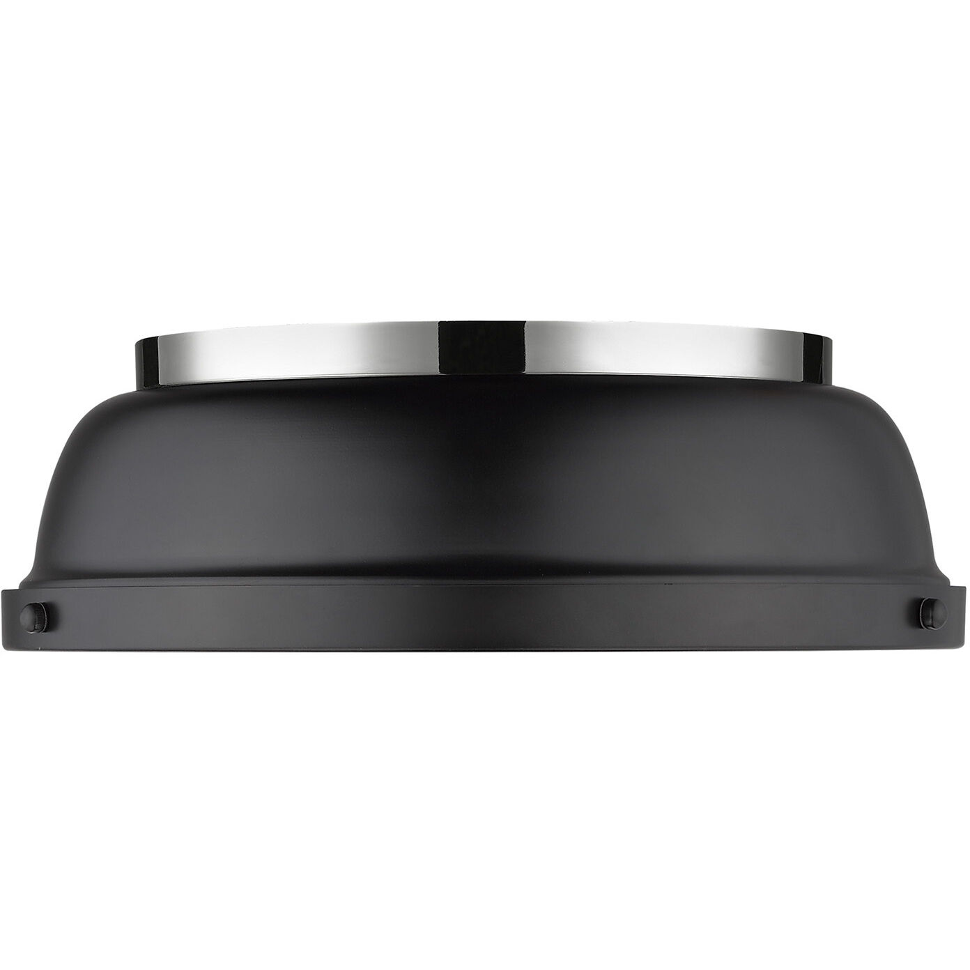Yep Duncan 2 Light 14 inch Chrome Flush Mount Ceiling Light in Matte Black, Damp