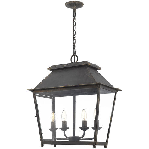 Abingdon 4 Light 21 inch Antique Black Iron Pendant Ceiling Light