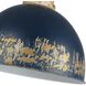 Alison 1 Light 12 inch Vintage Gold Pendant Ceiling Light in Antique Matte Navy