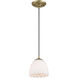 Dorinda 1 Light 6.5 inch Brushed Champagne Brass Pendant Ceiling Light