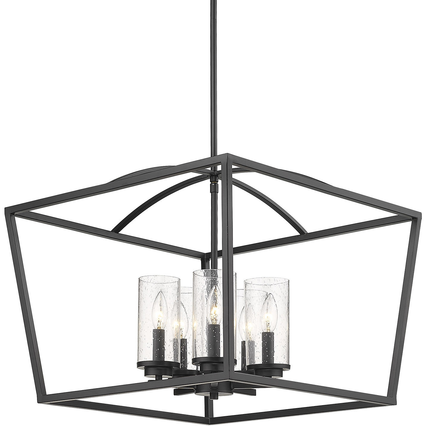 Mercer 22.13 inch 60.00 watt Matte Black Chandelier Ceiling Light in Matte Black/Matte Black