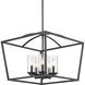 Mercer 22.13 inch 60.00 watt Matte Black Chandelier Ceiling Light in Matte Black/Matte Black