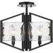 Varsha 3 Light 16.75 inch Matte Black Semi-Flush Mount Ceiling Light