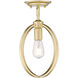 Colson 1 Light 10 inch Olympic Gold Mini Pendant Ceiling Light in No Shade
