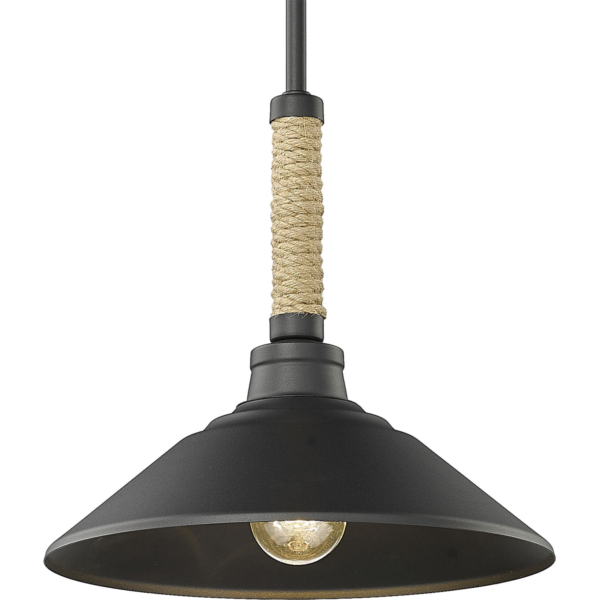 Journey Pendant Ceiling Light in Natural Black