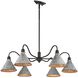 Jasper 6 Light 37.88 inch Antique Black Iron Chandelier Ceiling Light