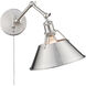 Orwell 1 Light 10 inch Pewter Articulating Wall Sconce Wall Light, Adjustable