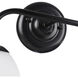 Dorinda 2 Light 16.25 inch Matte Black Vanity Light Wall Light
