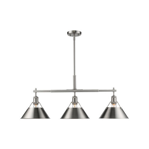 Orwell 3 Light 36 inch Pewter Kitchen Island Light Ceiling Light