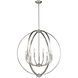 Colson 9 Light 31.25 inch Pewter Chandelier Ceiling Light in No Shade, Large